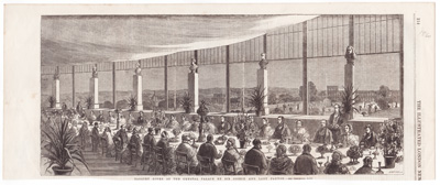 BANQUET GIVEN AT THE CRYSTAL PALACE BY SIR JOSEPH AND LADY PAXTON



Click on above thumbnail image for enlargement. The Darvill's watermark does not appear on actual vintage menu.

REF 10



MARKET DAY
Painted by G. B. O'Neil 

Original antique woodblock engraving

from The Illustrated London News

May 1, 1856





Size = about 15.5 x 10.75 inches



typical age toning of paper, edge/corner wear, text on opposite side

$20











